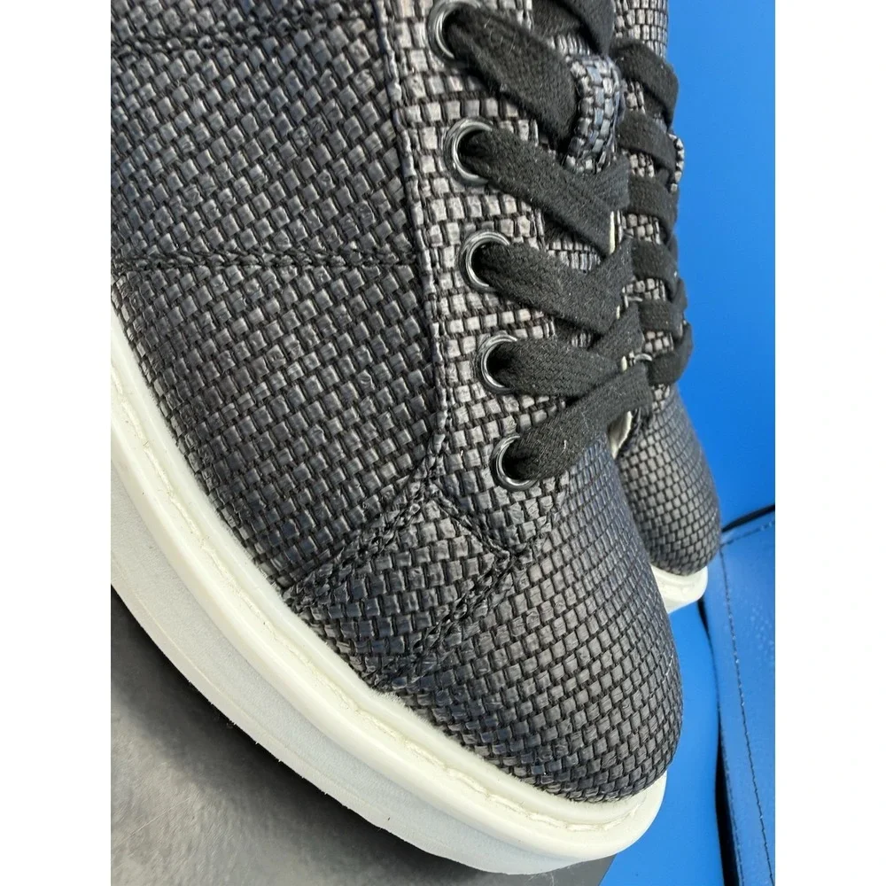 Lauren Ralph Lauren Angeline-4 Womens Size 7 Low Top Black Woven Lace Up Shoes